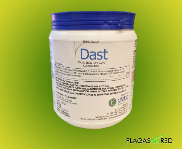 Dast Polvo Insecticida para control de plagas 1kg
